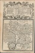 Britannia Depicta E Bowen c1730 Map Derbyshire High Peak Scarsdale Buxton Derby Etc.