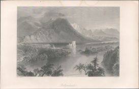 Antique Engraving 1850’s Ballynahinch Galway
