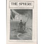 First Airship Journey Over London Antique 1902.