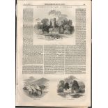 The Lakes of Killarney Tour 1849 Antique Woodgrain Print