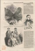 The Gap of Dunloe Killarney Ireland 1849 Antique Woodgrain Print