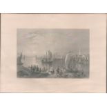 Montrose Scotland Antique 1842 Steel Engraving.