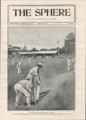 Eton & Harrow Cricket Match Lords 1901 Antique.