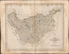 County of Cheshire John Cary 1787 Antique Hand Coloured Map.