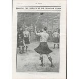 Highland Games Flinging The Hammer Antique 1902.