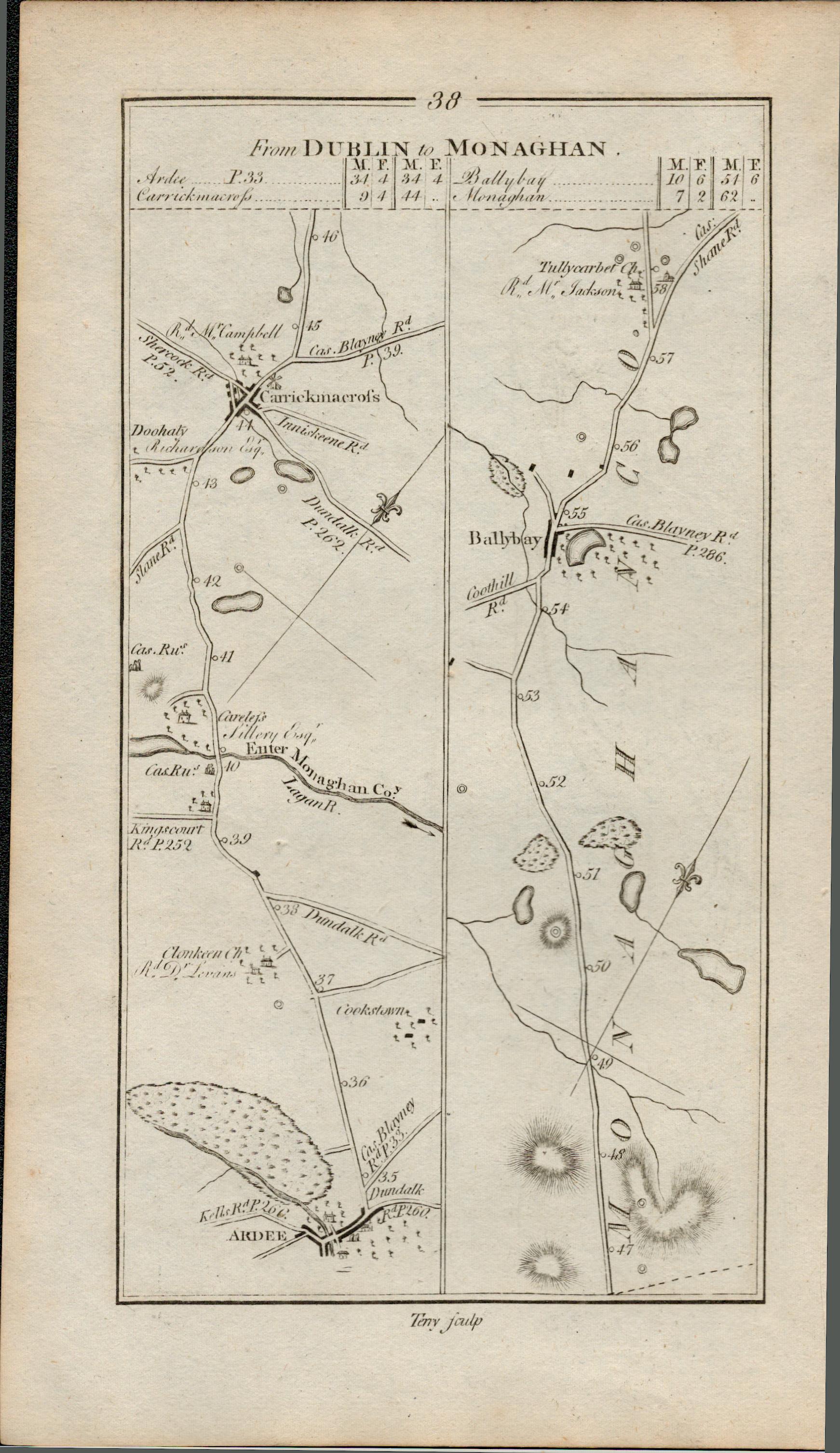 Taylor & Skinner 1777 Ireland Map Donegal Ardee Tyrone Monaghan Letterkenny. - Image 2 of 2