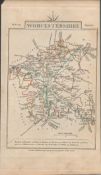 John Cary’s 1791 Rare Antique Copper Engraved Map Worcestershire