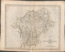 Westmoreland John Cary 1787 Antique Hand Coloured Map.