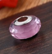 New! Charms De Memoire Light Pink Murano Style Glass Bead Bangle