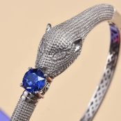 New! J Francis Sapphire Colour Crystal Bangle