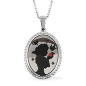 New! Disney Snow White Austrian Crystal Silhouette Pendant Necklace