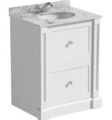 Burghley Matt White Vanity Unit. 650mm. NH650. 212522 Appears Unused. Unit Only