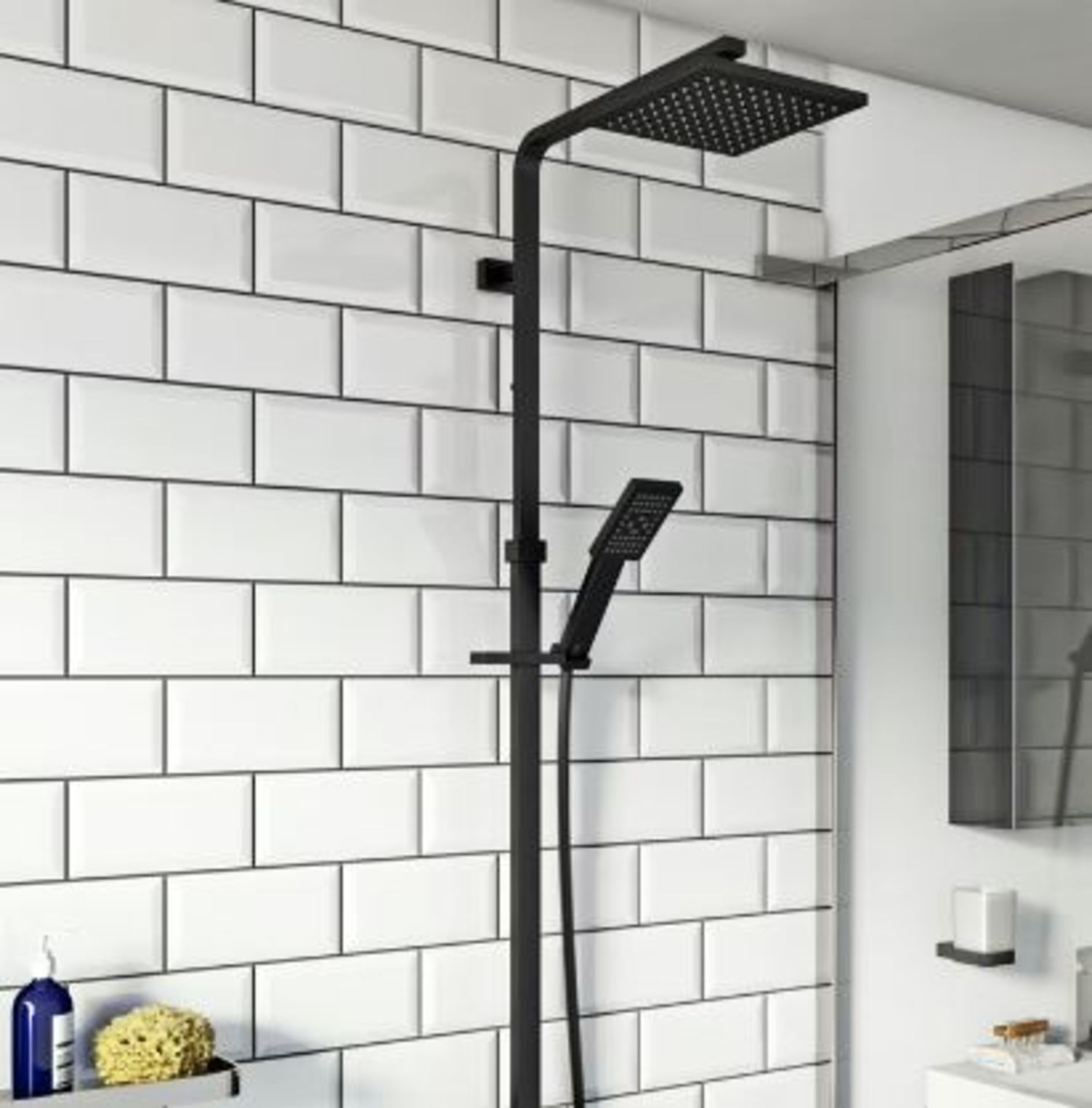 RRP £175. Tetra Black Shower System. Appears New & Unused