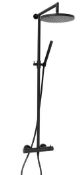 RRP £675. Italian Shower Column. DEMM Colonna Doccia Fissa In Matt Black. 15407. Appears Unused