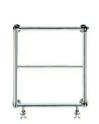 RRP £200. Traditional Ball Jointed Towel rail. Chrome. W600 x H686. NEW