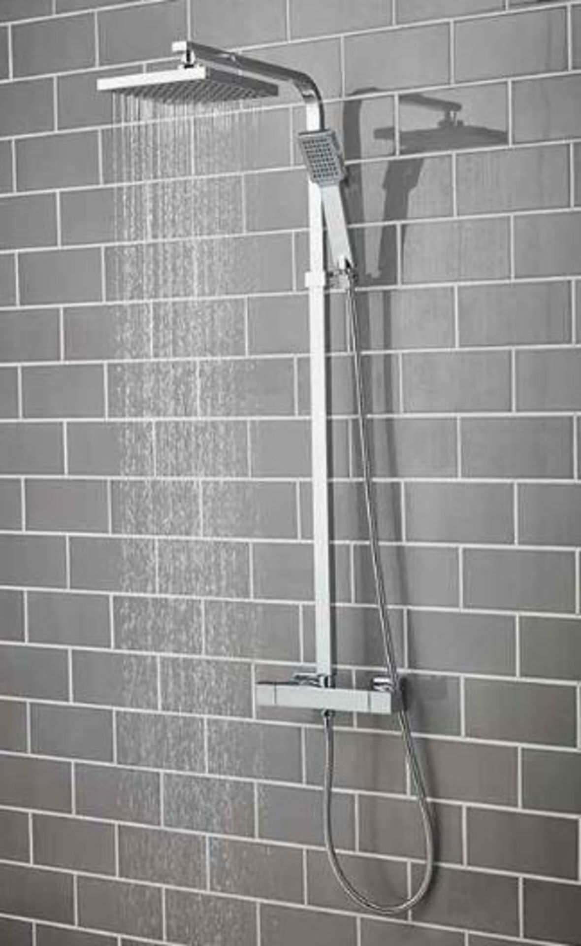 RRP £670. Plaza Bar Mixer Shower with Shower Kit + Fixed Head. Appears New Unused. https://rb.gy...