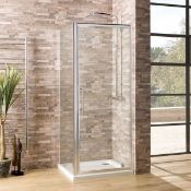 2 x Items. 700 x 700mm Shower Enclosure Comprising Of 1 x 700 x 1850mm Pivot Shower Door & 1 x 70...