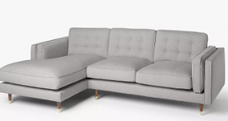 - Item Description - John Lewis + Swoon Lyon LHF Chaise End Sofa, Grey Cotton - Grading info -