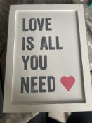 Wooden Love is All You Need Print 24cm x 32cm Approx.