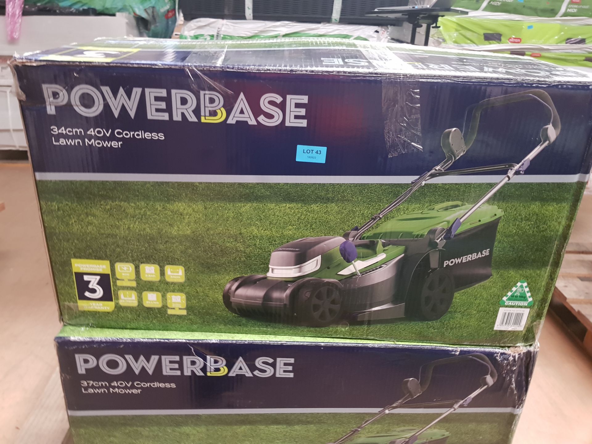 (43/Mez/P5) RRP £189. Powerbase 34cm 40V Cordless Lawn Mower. 5 Cutting Heights. 35L Hybrid Grass... - Image 5 of 5