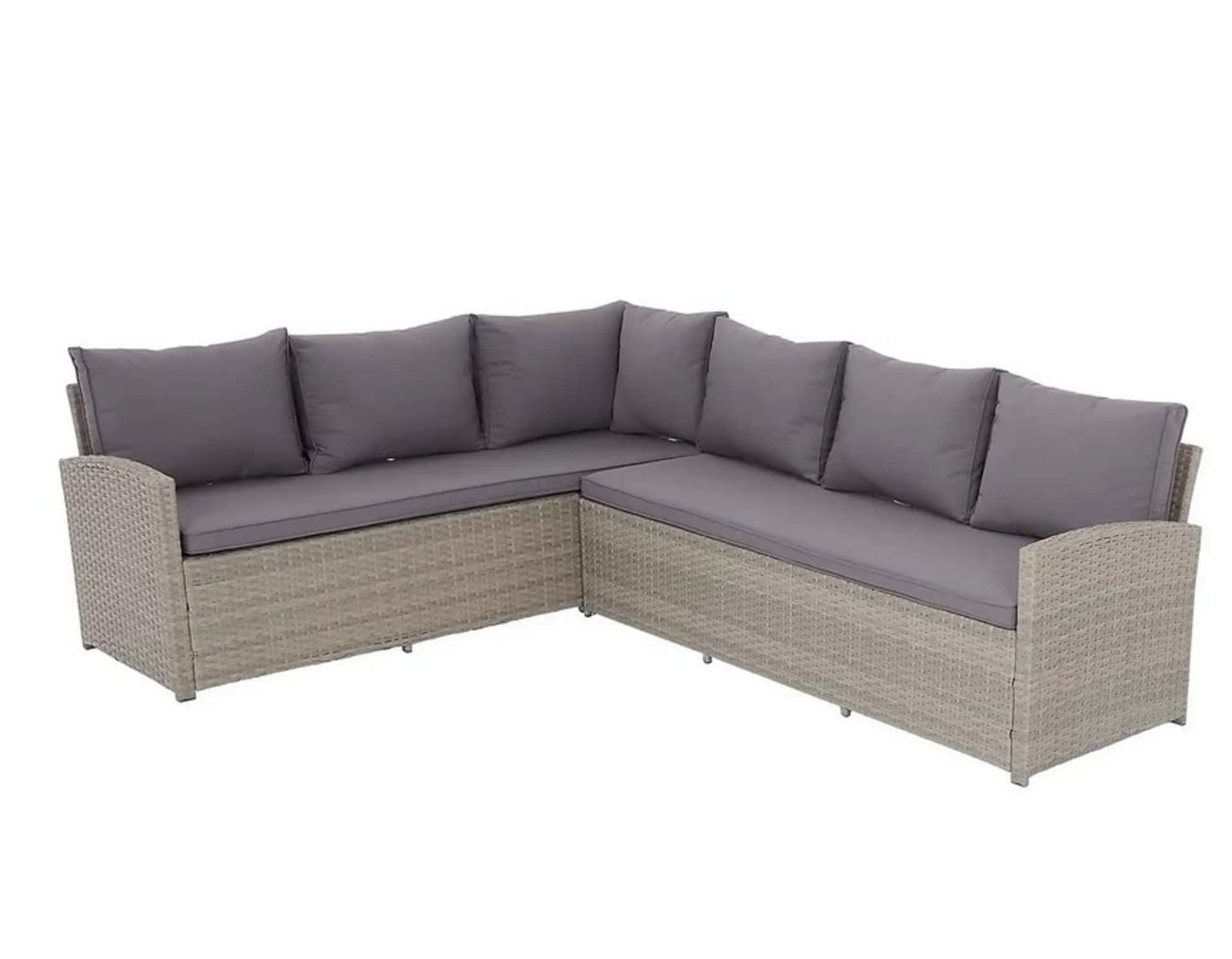 (14/Mez/P15) RRP £850 (When Complete). Matara Grey Rattan Corner Garden Sofa Set. Ideal For Indoo... - Image 4 of 8