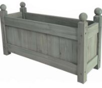 (207/Mez/1F) Lot RRP £90. 3x Rectangular Wooden Planter Sage Green RRP £30 Each. Dimensions: (H33...