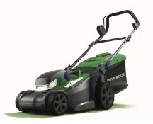 (43/Mez/P5) RRP £189. Powerbase 34cm 40V Cordless Lawn Mower. 5 Cutting Heights. 35L Hybrid Grass...