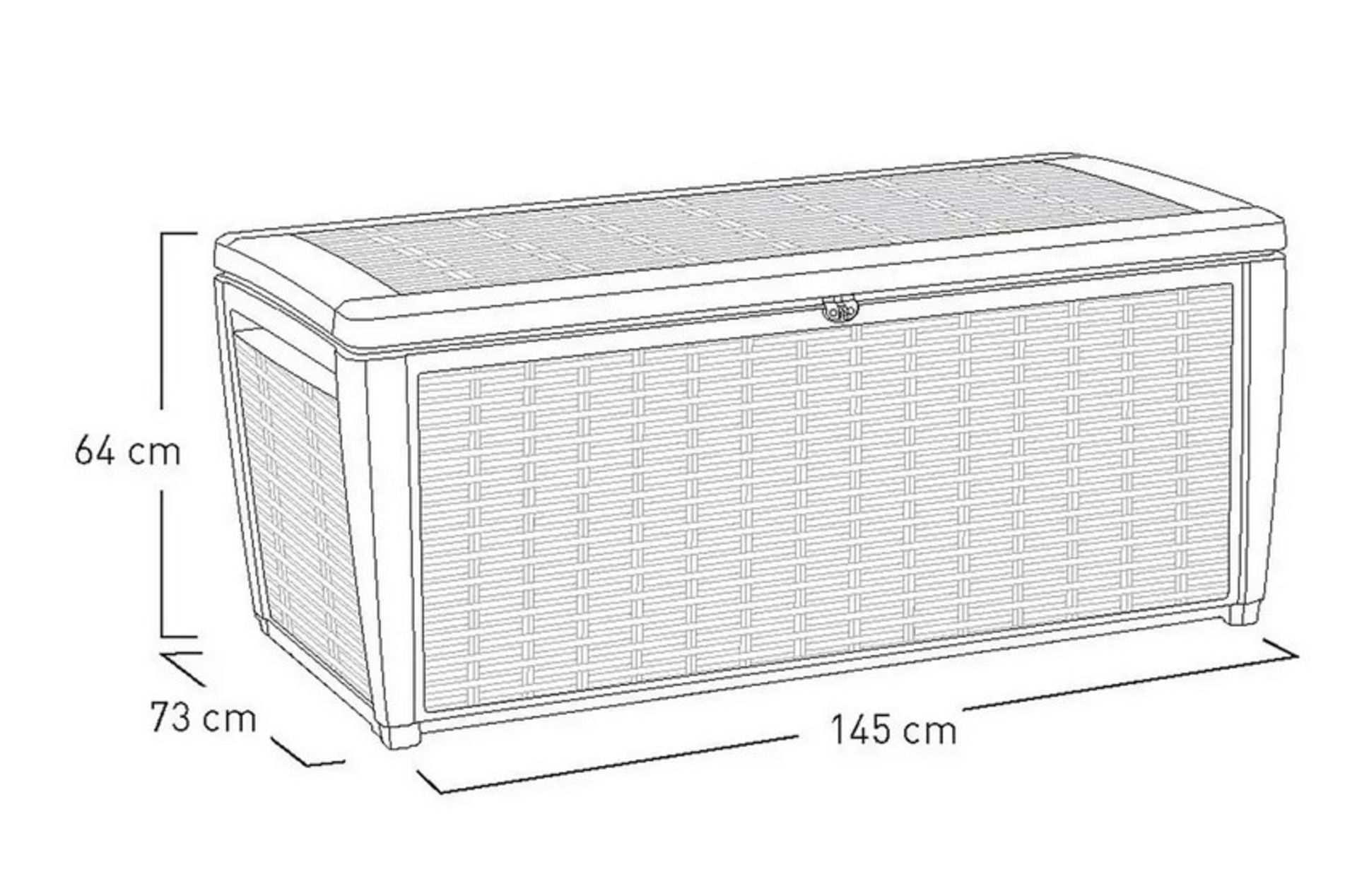 (23/Mez/P10) RRP £140. Keter Sumatra Rattan Effect Outdoor Garden Storage Box Anthracite. 511L Ca... - Image 4 of 6