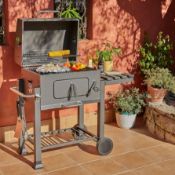 (57/Mez/P2) RRP £180. Texas Franklin Charcoal BBQ. Grid In Grid System For Easy Removal Of Centra...