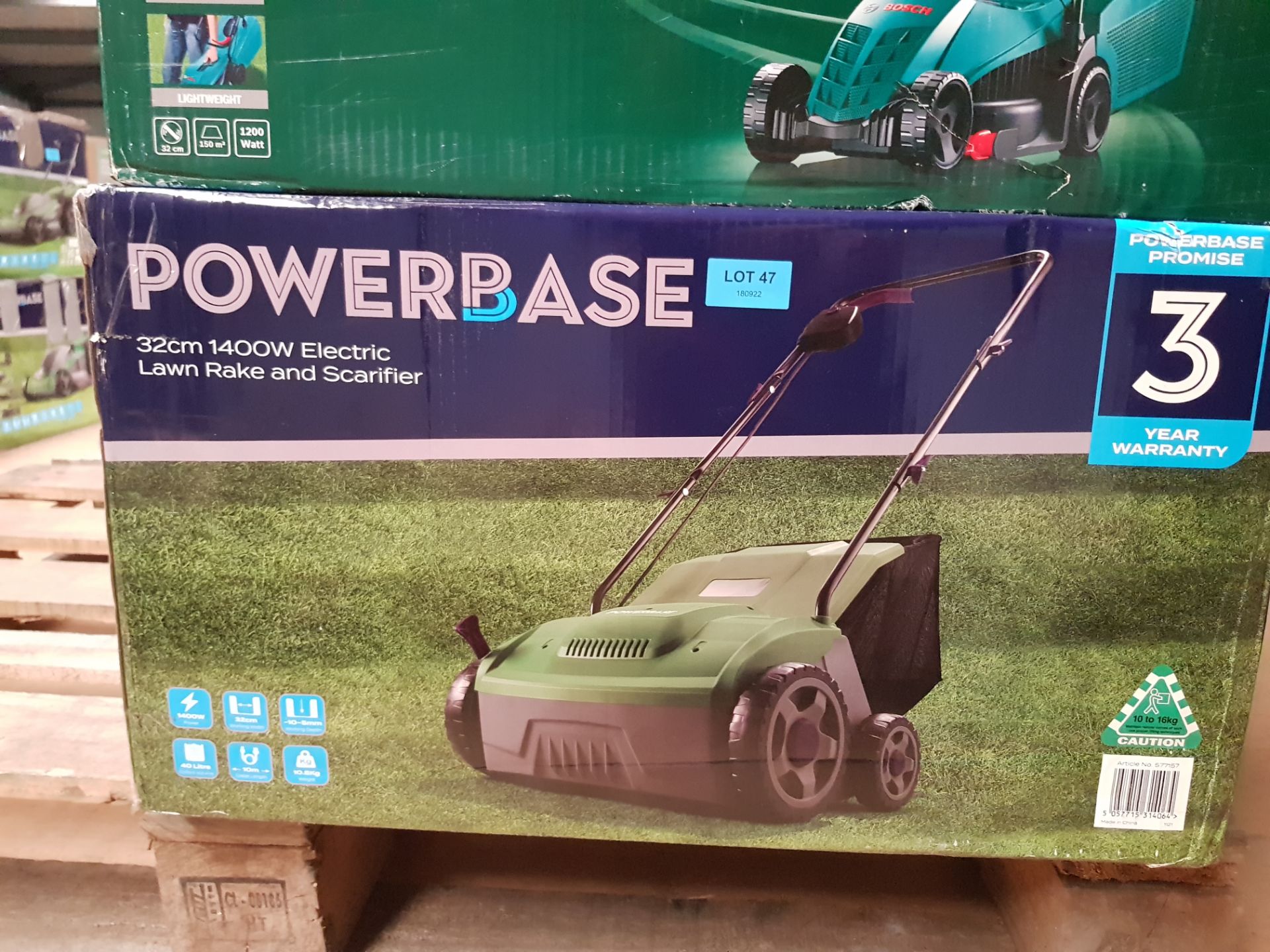 (47/Mez/P7) Lot RRP £184. 2x Items. 1x Bosch Rotak 32-12 Corded Lawn Mower RRP £85. 1x Powerbase... - Image 8 of 8