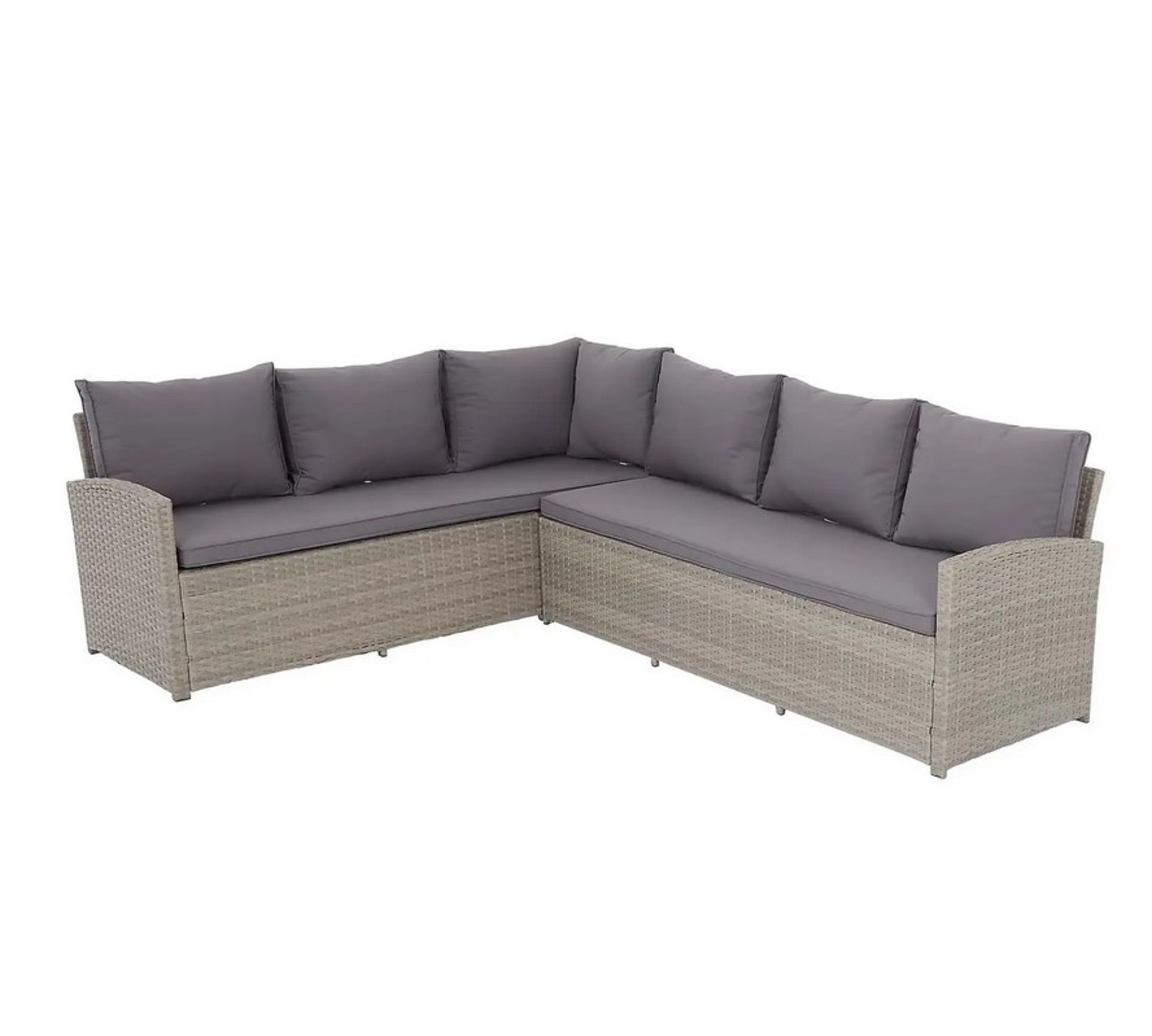 (13/Mez/P15) RRP £850 (When Complete). Matara Grey Rattan Corner Garden Sofa Set. Ideal For Indoo... - Image 3 of 7