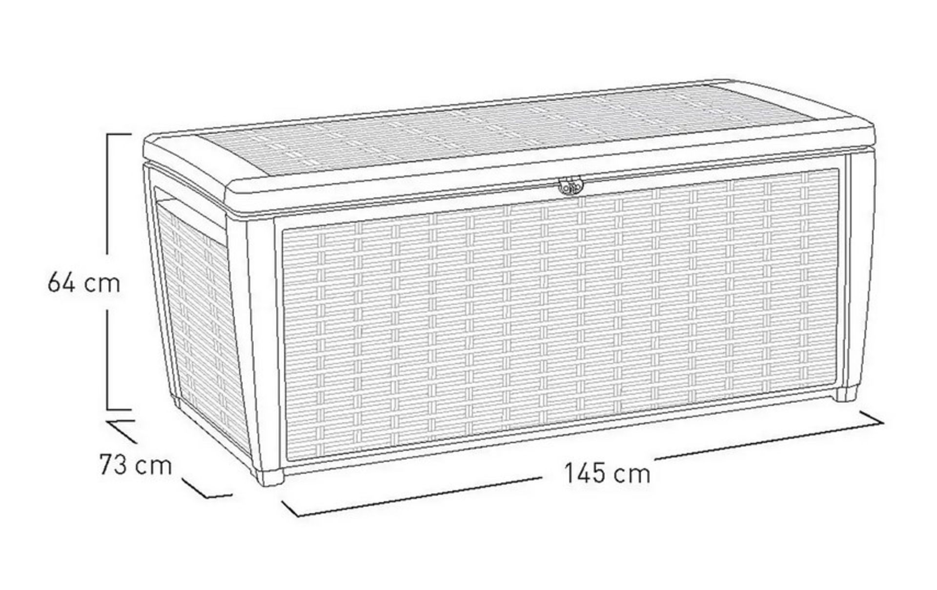 (34/Mez/P9) RRP £140. Keter Sumatra Rattan Effect Outdoor Garden Storage Box Anthracite. 511L Cap... - Image 4 of 6