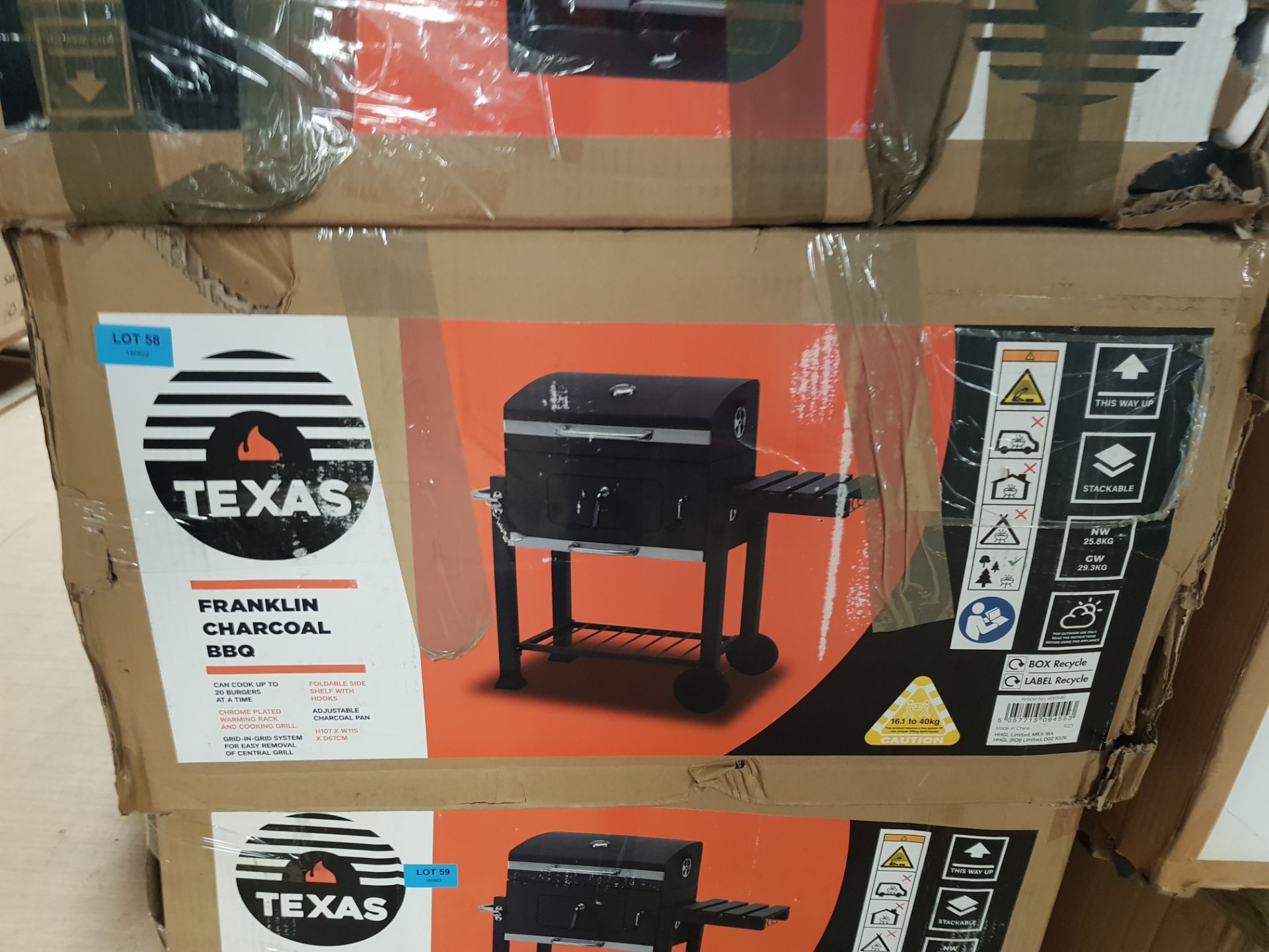 (58/Mez/P2) RRP £180. Texas Franklin Charcoal BBQ. Grid In Grid System For Easy Removal Of Centra... - Image 6 of 6