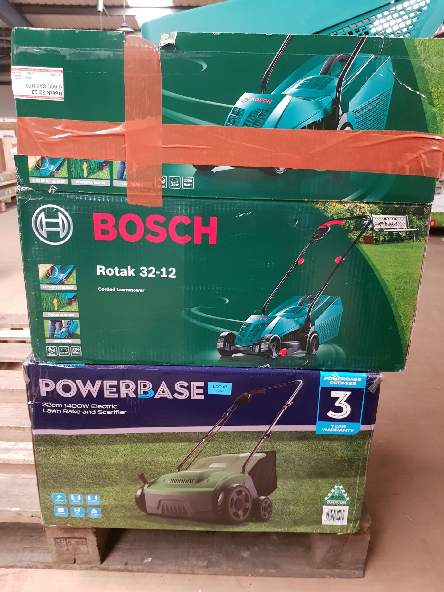 (47/Mez/P7) Lot RRP £184. 2x Items. 1x Bosch Rotak 32-12 Corded Lawn Mower RRP £85. 1x Powerbase... - Image 6 of 8