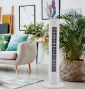 (156/Mez) Lot RRP £120. 4x Arlec 31î White Tower Fan With Timer.