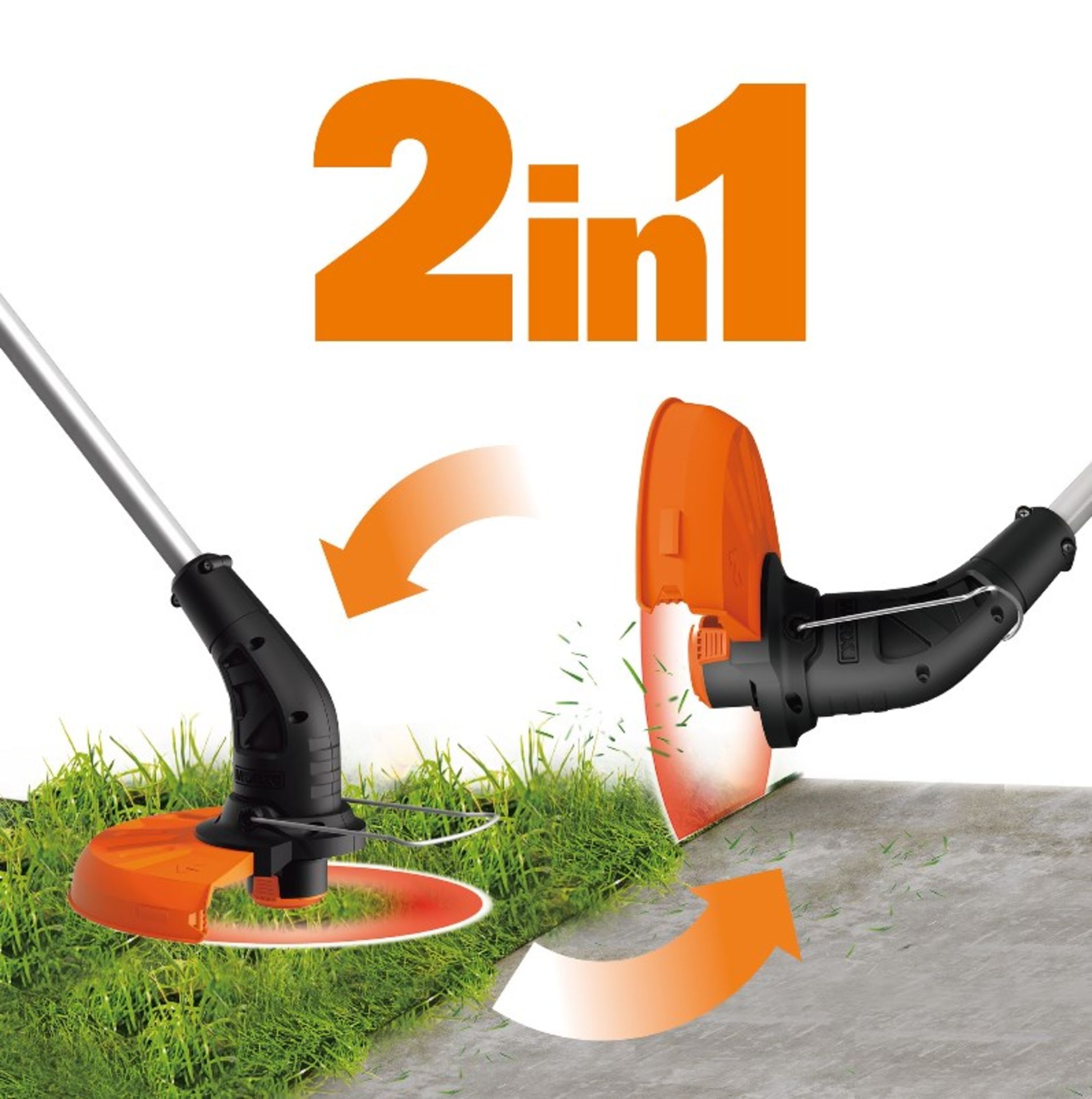 (50/Mez/P4) RRP £269. Worx WG927E 34cm Cordless Lawn Mower & 25cm 2 In 1 Grass Trimmer/Edger Kit.... - Image 4 of 7