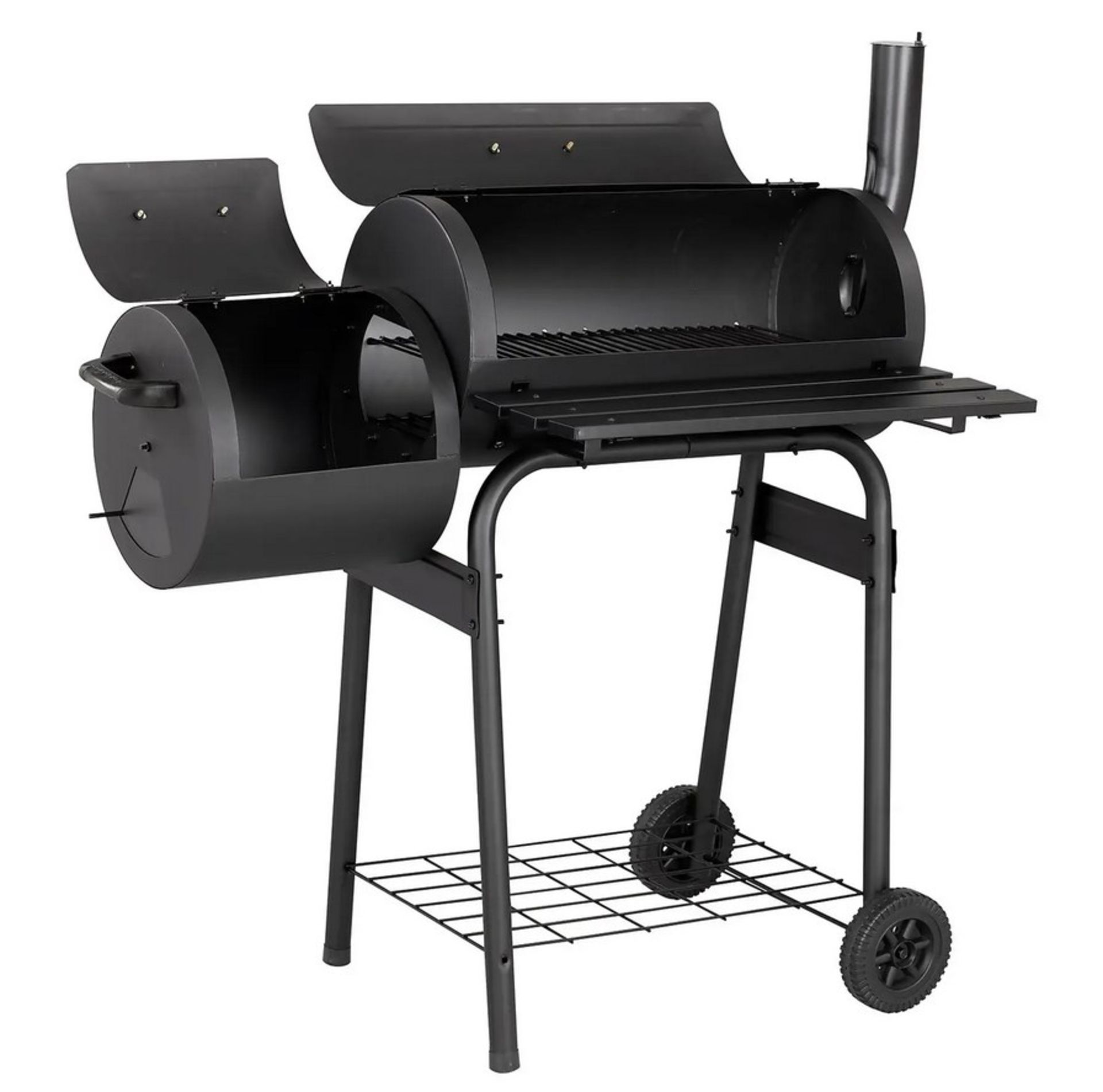 (52/Mez/P4) RRP £140. Texas Starter Smoker & BBQ. Offset Side Box BBQ Smoker. Built In Thermomete... - Image 4 of 5