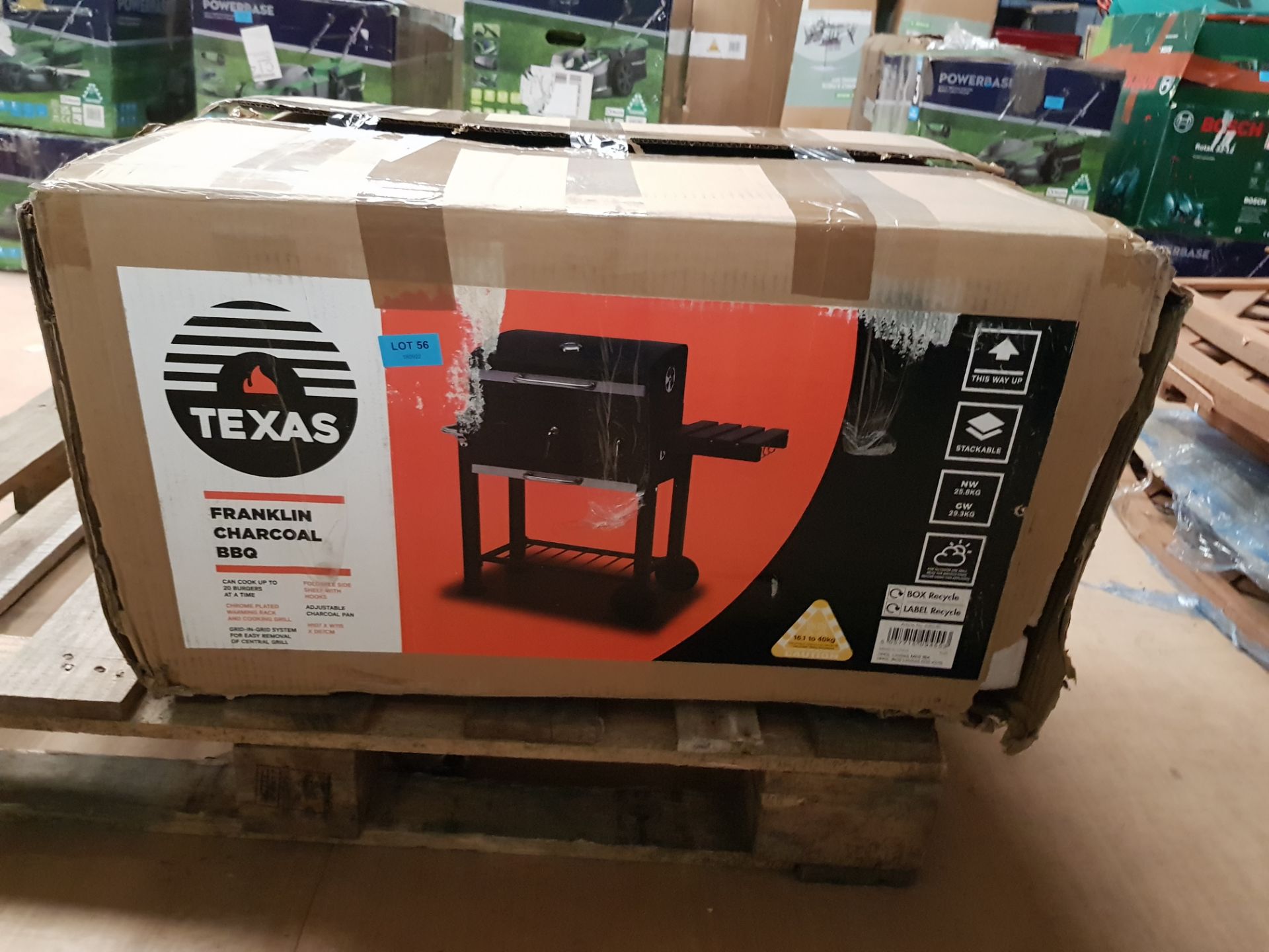 (56/Mez/P4) RRP £180. Texas Franklin Charcoal BBQ. Grid In Grid System For Easy Removal Of Centra... - Image 6 of 7