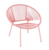 (169/Mez) Lot RRP £100. 2x Acapulco Garden Chair Pink RRP £50 Each. Stackable For Easy Storage. C...