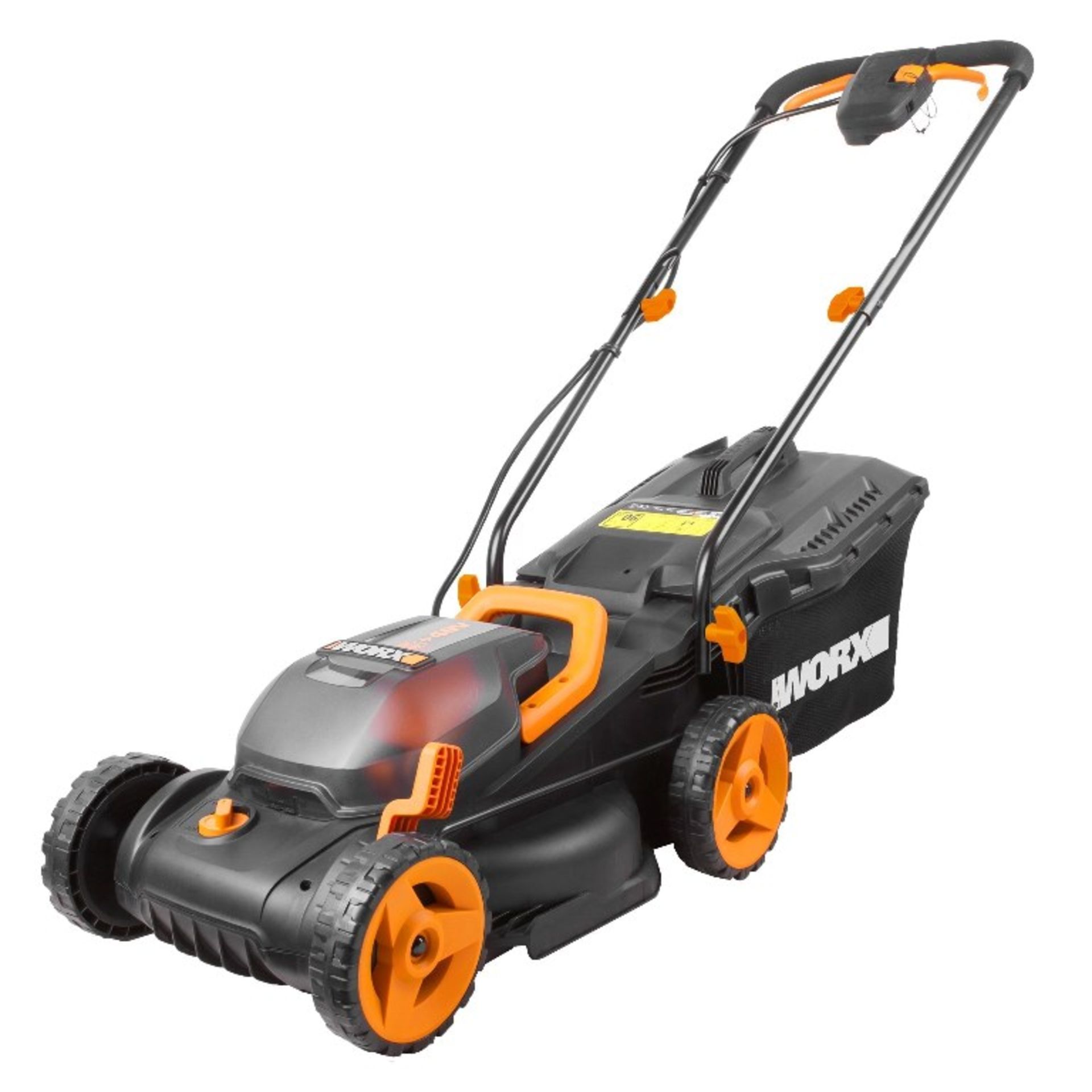 (45/Mez/P4) RRP £239. Worx 34cm Cordless Lawnmower WG779E.2. (Unit Appears Clean Unused & In Orig... - Image 2 of 14