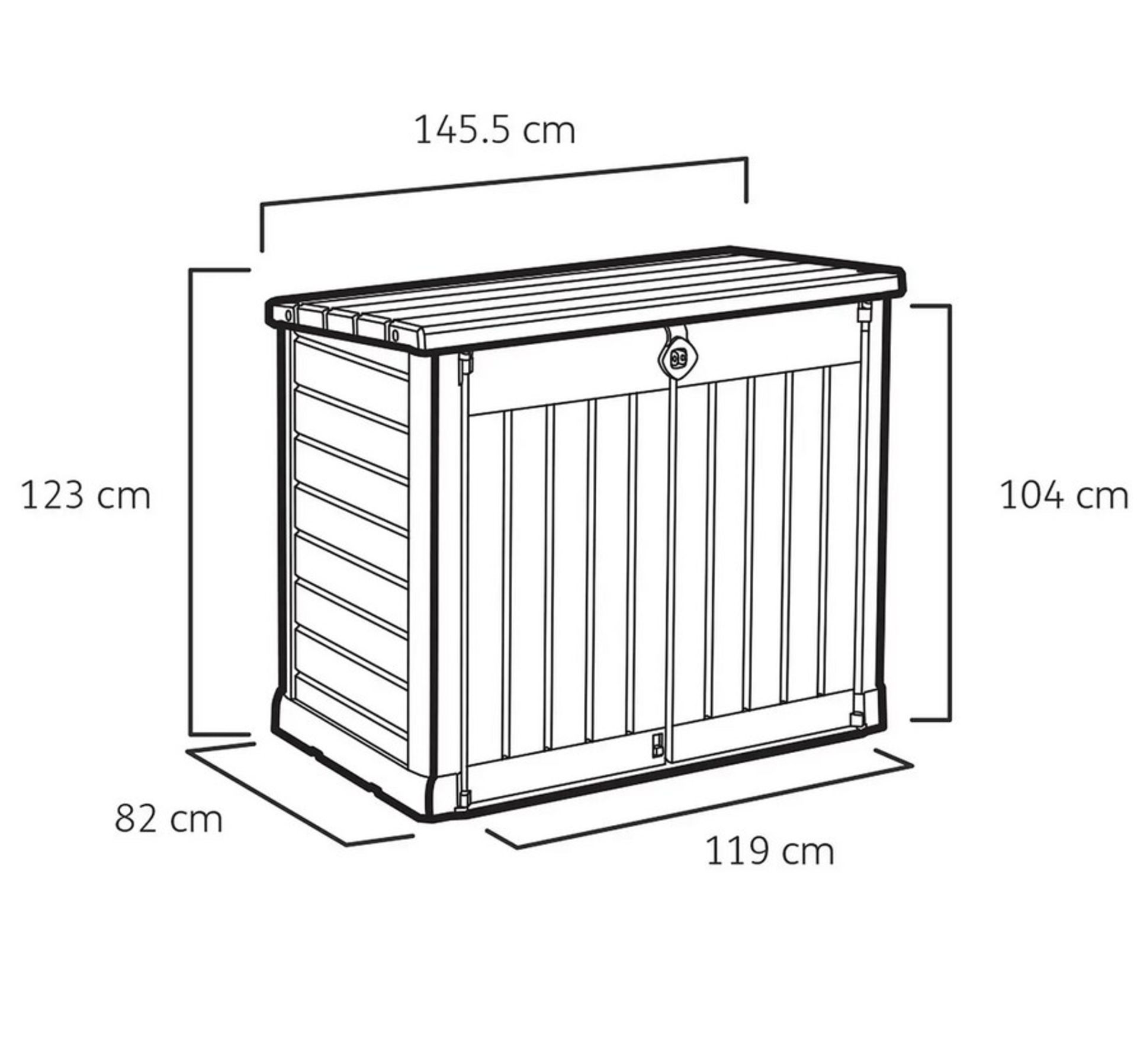 (38/Mez/P9) RRP £190. Keter Store It Out Ace Grey/Black Outdoor Garden Shed. 1200L Capacity. Eleg... - Image 5 of 6