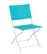 (189/Mez) 3x Chair Items. 2x Lettie Bistro Set Folding Chairs Blue (H81.5x W47x D56cm) RRP £30 Ea...