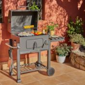 (58/Mez/P2) RRP £180. Texas Franklin Charcoal BBQ. Grid In Grid System For Easy Removal Of Centra...