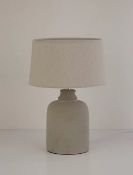 (125/6L) Lot RRP £125. 5x Grey Textured Concrete Effect Table Lamp RRP £25 Each. (All Units Appea...