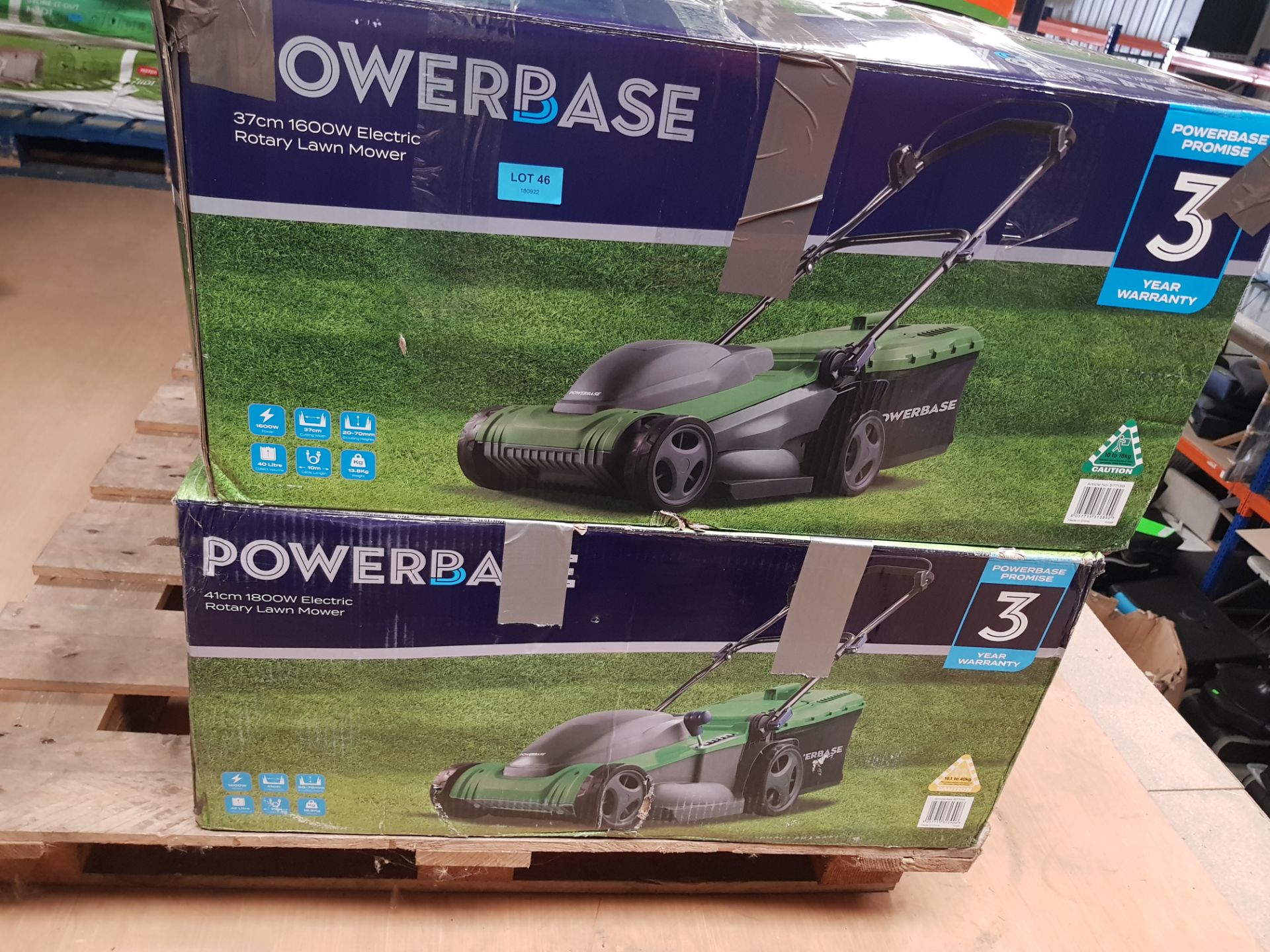 (46/Mez/P6) Lot RRP £228. 2x Powerbase Items. 1x 37cm 1600W Electric Rotary Lawn Mower RRP £99. 1... - Image 6 of 8