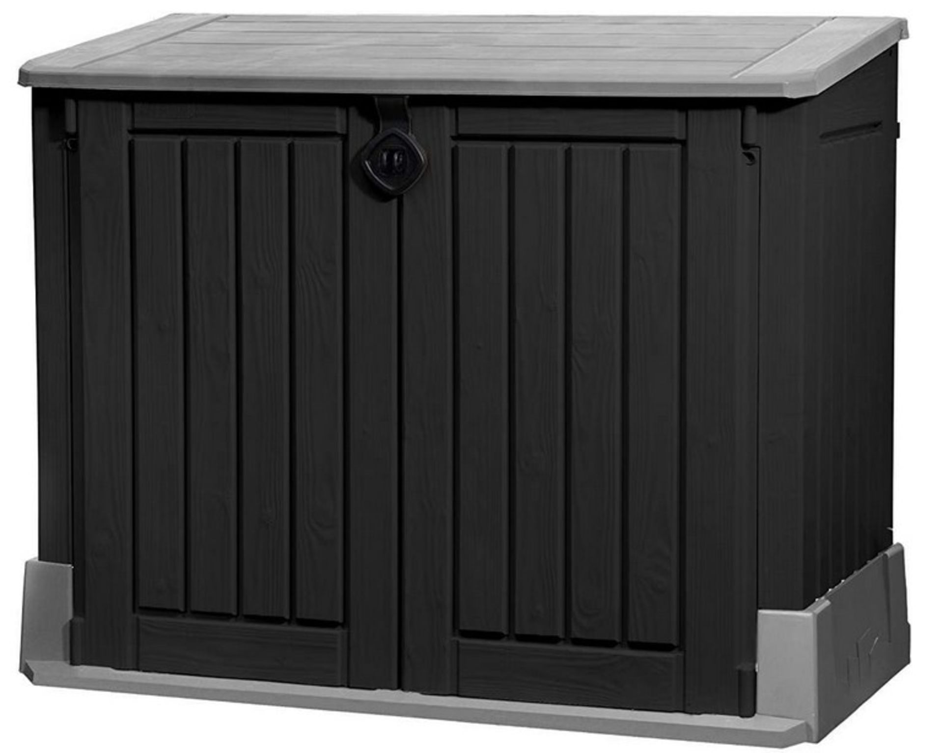 (219/Mez/P13) RRP £125. Keter Store It Out MIDI Grey/Black. 880L Storage Capacity. Stylish Wood E... - Image 3 of 5