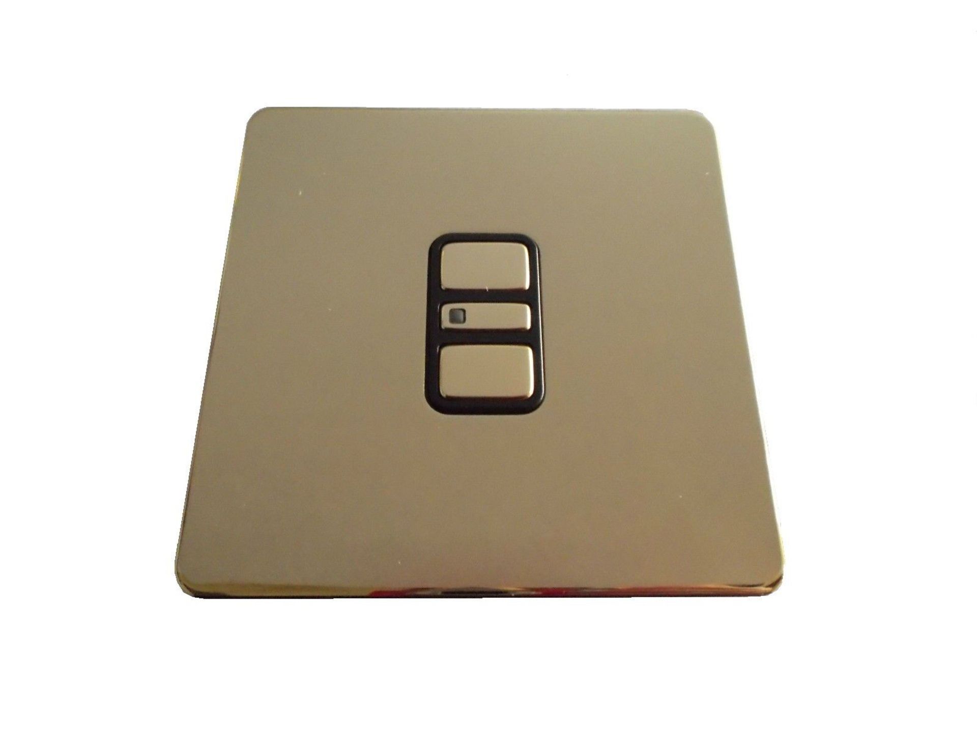 100 x Electronic Polished Brass Flat Plate Screwless Single Digital Dimmer. GGBGU6412EBPBRP