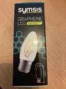 100 x Symsis Graphene LED Bulbs 4-40W 4000K Cool White 400 Lumen 360 Beam SYM0041