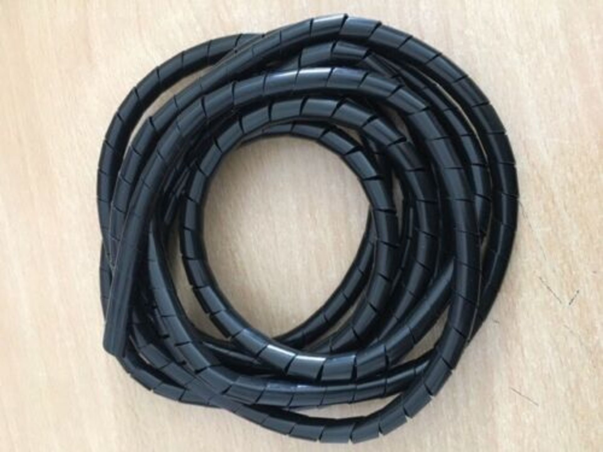 50 x Black Cable Wire Spiral Tidy Organizing Kit 8mm Dia 3 Metre Length