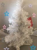 10 x 30cm White Small Table Tree Christmas Centre Piece